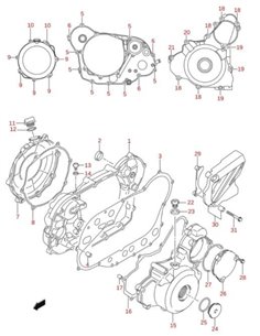Protector pinon de ataque original Suzuki LTR 450 (n29)