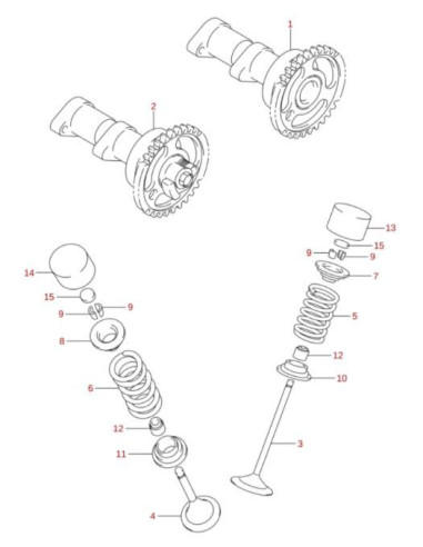 Valvula admision original Suzuki LTR 450 (n3)