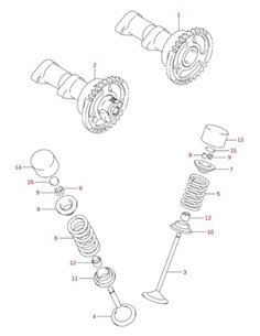Semiconos valvulas original Suzuki LTR 450 (n9)