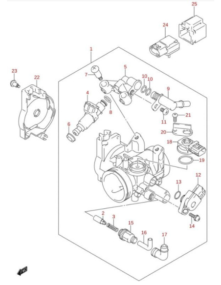 Manguito combustible original Suzuki LTR 450 (n5)