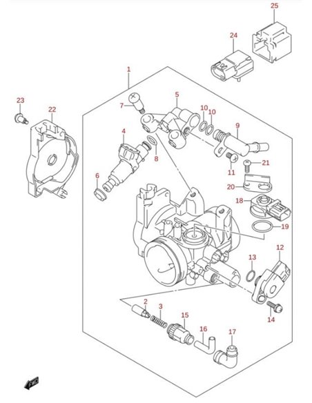 Reten conjunto inyector original Suzuki LTR 450 (n6)