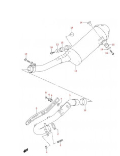 Protector escape original Suzuki LTR 450 (n5)