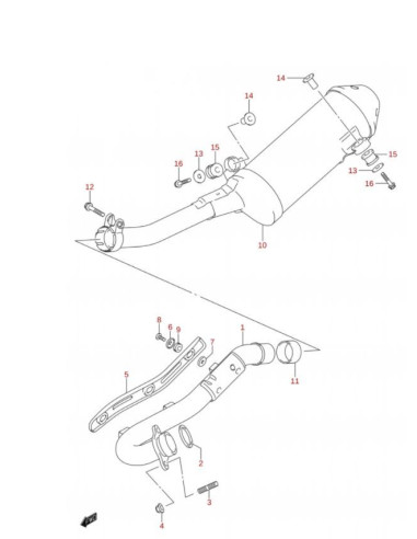 Protector escape original Suzuki LTR 450 (n5)