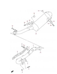 Tornillo soporte escape original Suzuki LTR 450 (n16)