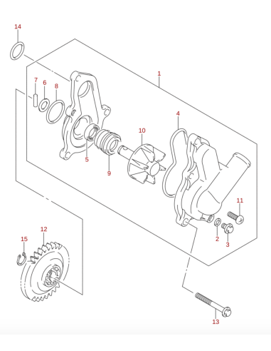 Bomba agua original Suzuki LTR 450 (n1)