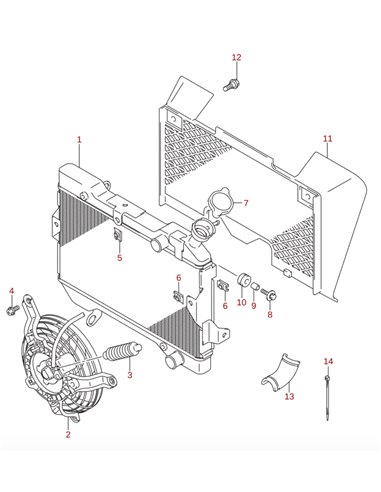 Tornillo ventilador original Suzuki LTR 450 (n4)