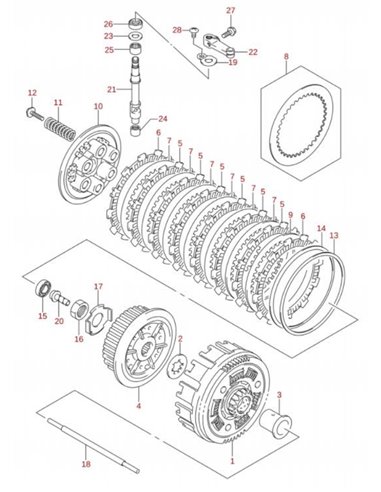 Disco embrague 1 original Suzuki LTR 450 (n5)