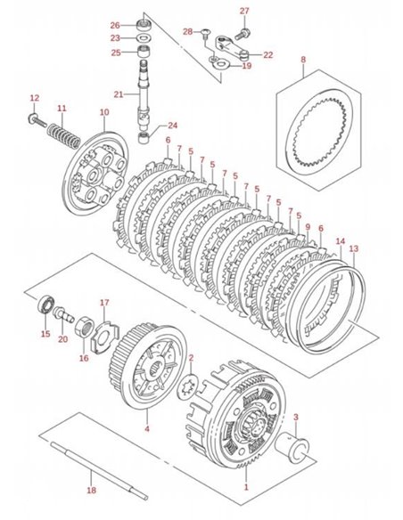 Disco embrague 1 original Suzuki LTR 450 (n5)