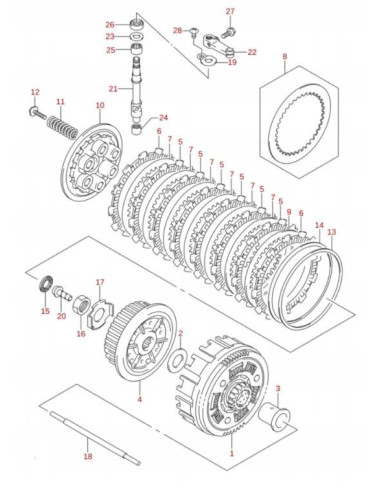 Tornillo muelle embrague original Suzuki LTR 450 (n12)