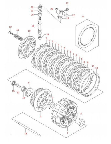 Tornillo muelle embrague original Suzuki LTR 450 (n12)