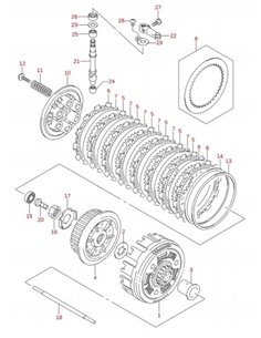 Tuerca embrague original Suzuki LTR 450 (n16)