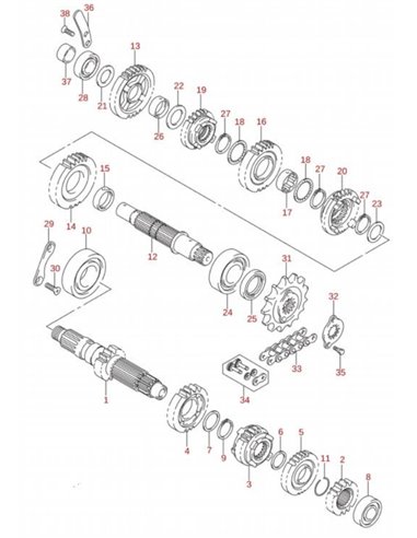 Arandela transmision original Suzuki LTR 450 (n6)