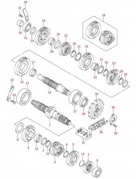 Arandela transmision original Suzuki LTR 450 (n6)