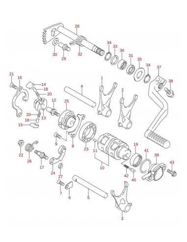 Pedal cambio original Suzuki LTR 450 (n37)