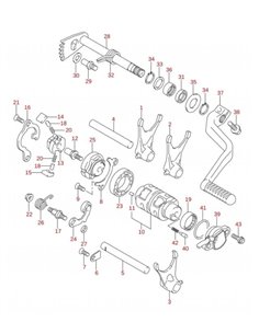 Muelle leva cambio original Suzuki LTR 450 (n26) K8 K9 L0