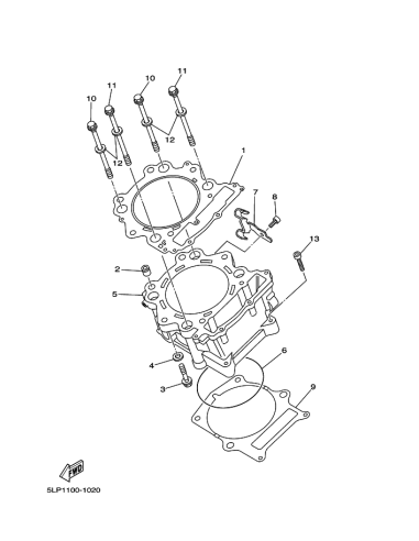 Cilindro original Yamaha YFM 660 RAPTOR (n5)