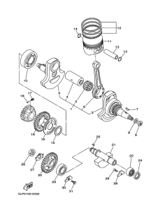 Piston original Yamaha YFM 660 RAPTOR (n11)