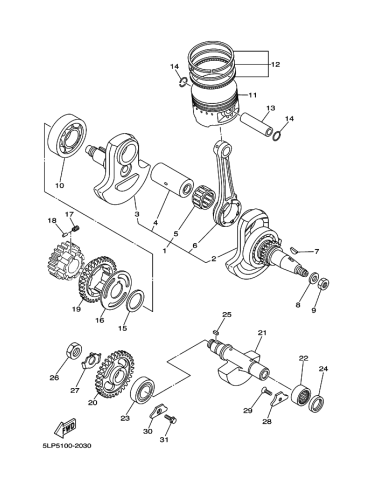 Kit segmentos piston original Yamaha YFM 660 RAPTOR (n12)