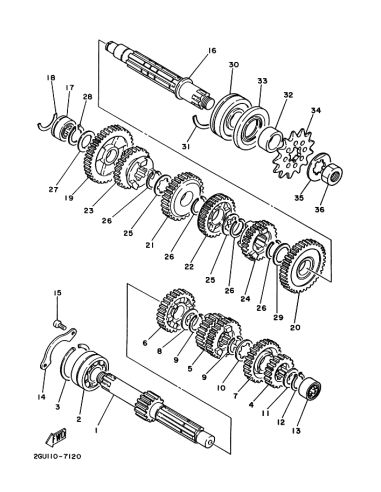Circlip transmision original Yamaha YFM 660 RAPTOR (n39) y YFM 700 RAPTOR (n30) y Banshee (n12 y n28) YFZ 450 (n2)