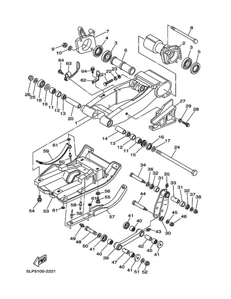 Arandela basculante original Yamaha YFM 660 RAPTOR (n11) y YFM 700 RAPTOR (n17) / Cojinete Banshe (n2)y YFZ 450 (n17)