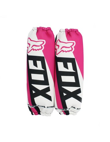 Fundas de amortiguador EXTREME FOX rosa blanco y negro