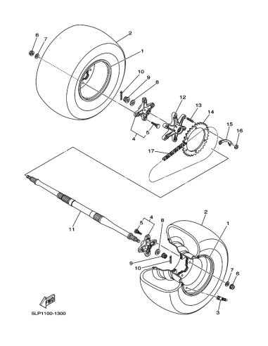 Cadena original Yamaha YFM 660 RAPTOR (n17)