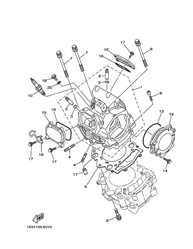 Tornillo culata Yamaha YFM 700 RAPTOR (n6)