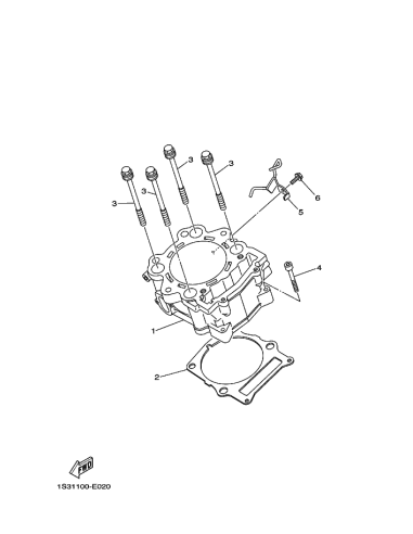 Cilindro original Yamaha YFM 700 RAPTOR (n1)