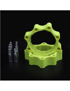 2 separadores delanteros policarbonato M3S 45mm amarillo fluor SUZUKI YAMAHA HONDA KAWASAKI KTM GASGAS