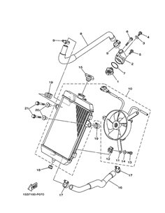 Ventilador radiador original Yamaha YFM 700 RAPTOR (n11)