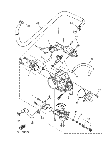 Inyector original Yamaha YFM 700 RAPTOR (n4)