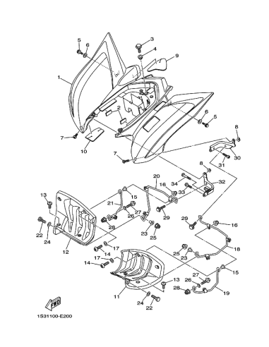 Tornillo original Yamaha YFM 700 RAPTOR (n33) y (n10)