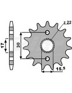PBR sprocket 15 teeth chain pitch 420 Honda CR80 / 85