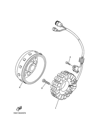 Estator completo original Yamaha YFM 700 RAPTOR (n1)