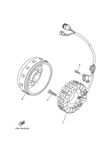 Rotor completo original Yamaha YFM 700 RAPTOR (n2)