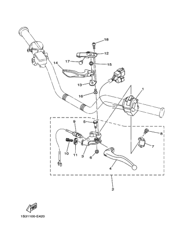 Interruptor manillar original Yamaha YFM 700 RAPTOR (n1)