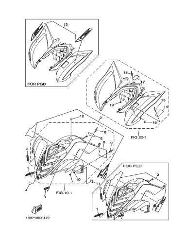 Emblema 2 original Yamaha YFM 700 RAPTOR (n1)