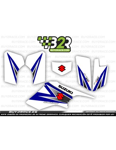 Kit adhesivos personalizable Suzuki  LTZ 400 azul