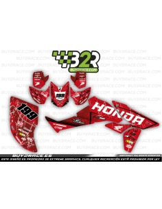 Kit adhesivos personalizable recubrimiento completo Honda TRX450 Fox granate