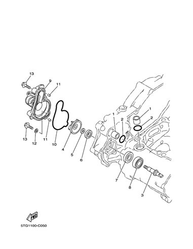 Sello aceite original Yamaha YFZ450 (n6)