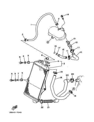 Radiador completo original Yamaha Banshee (n3)