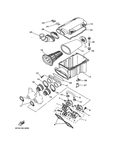 Tope de válvula de laminas original Yamaha Banshee (n3)
