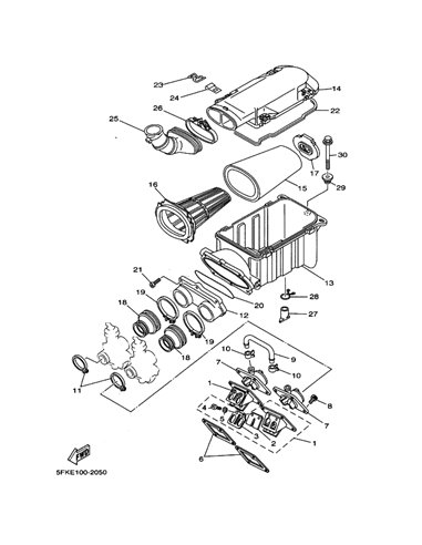 Junta de válvula de empaque original Yamaha Banshee (n6)