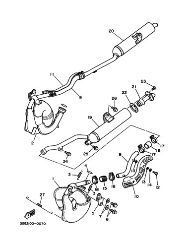 Brida de unión original Yamaha Banshee (n17 y n18)