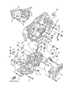 Tornillo brida original Yamaha YFZ 450 (n11)