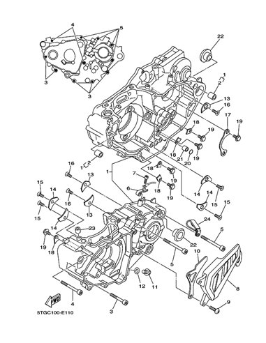 Tornillo original Yamaha YFZ 450 (n19)