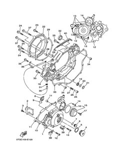Brida cubierta carter original Yamaha YFZ 450 (n36)