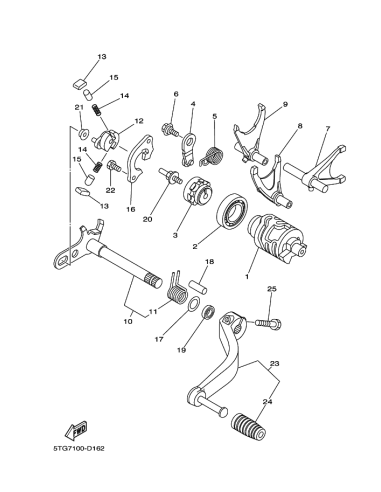 Leva de cambio original Yamaha YFZ 450 (n1)