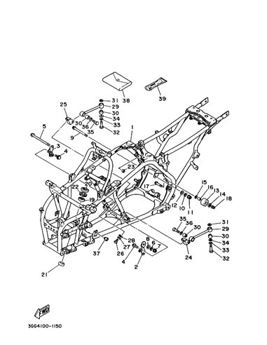 Arandela original Yamaha Banshee (n28, n31 y n34)