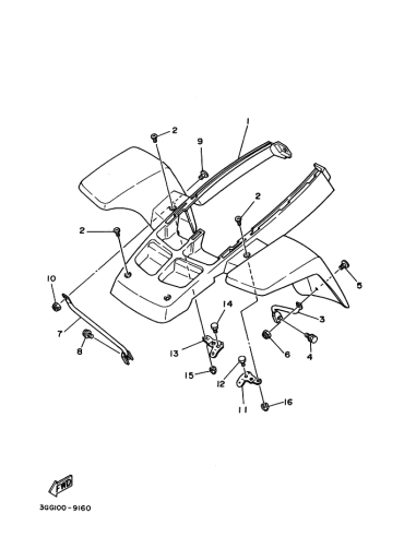 Soporte 2 original Yamaha Banshee (n13)